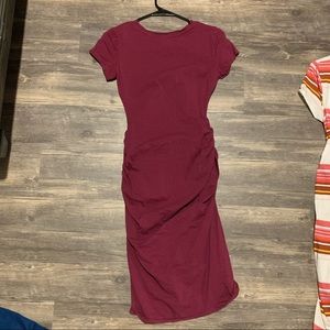Ruched side cotton Maternity dress